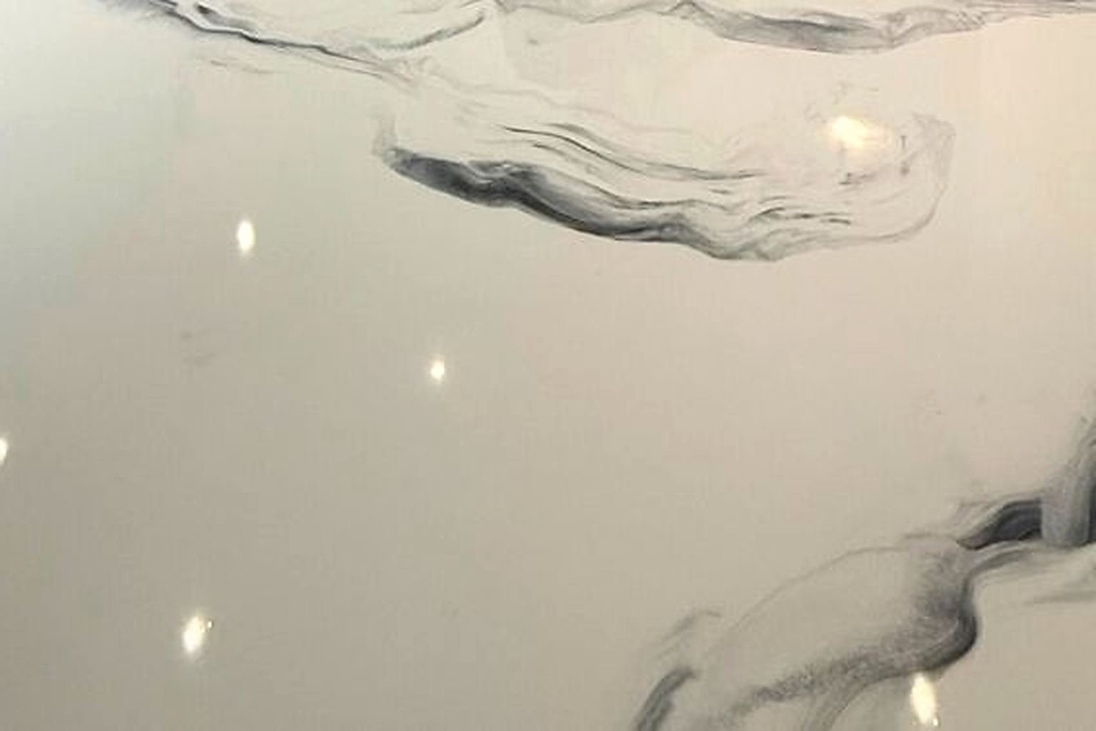 Simple glossy metallic epoxy floor